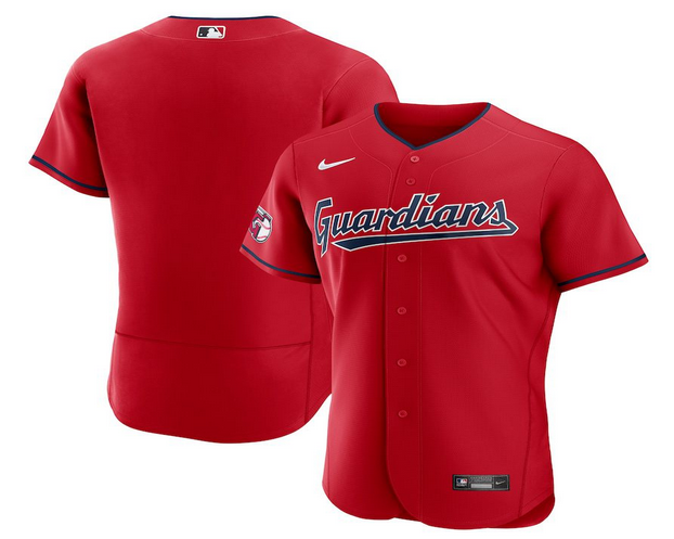 Men Custom Cleveland Guardians Nike Red Alternate Authentic Team MLB Jersey->customized mlb jersey->Custom Jersey